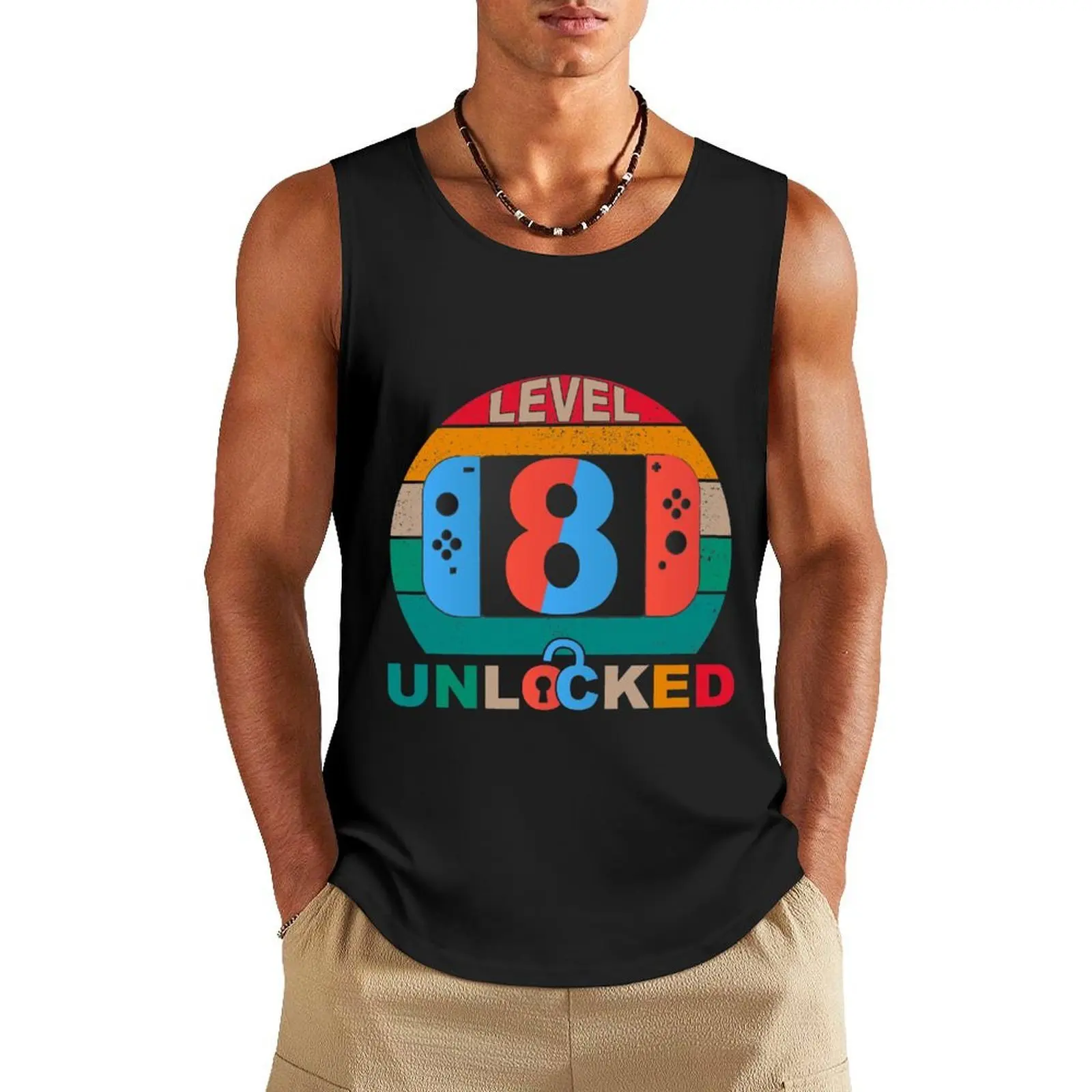 

Level 8 Unlocked ,Gaming birthday, video game birthday, 8th Birthday,Gamer Kids Birthday Gift For Boys And Girls Tank Top