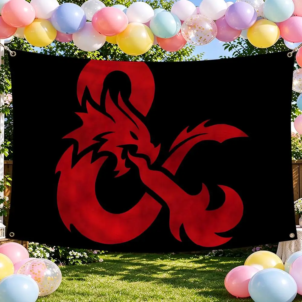 moive D-dungeons D-Dragons Game Flags Banner For Bedroom Outdoor Living Room Restaurant Bar Wall Decor Party