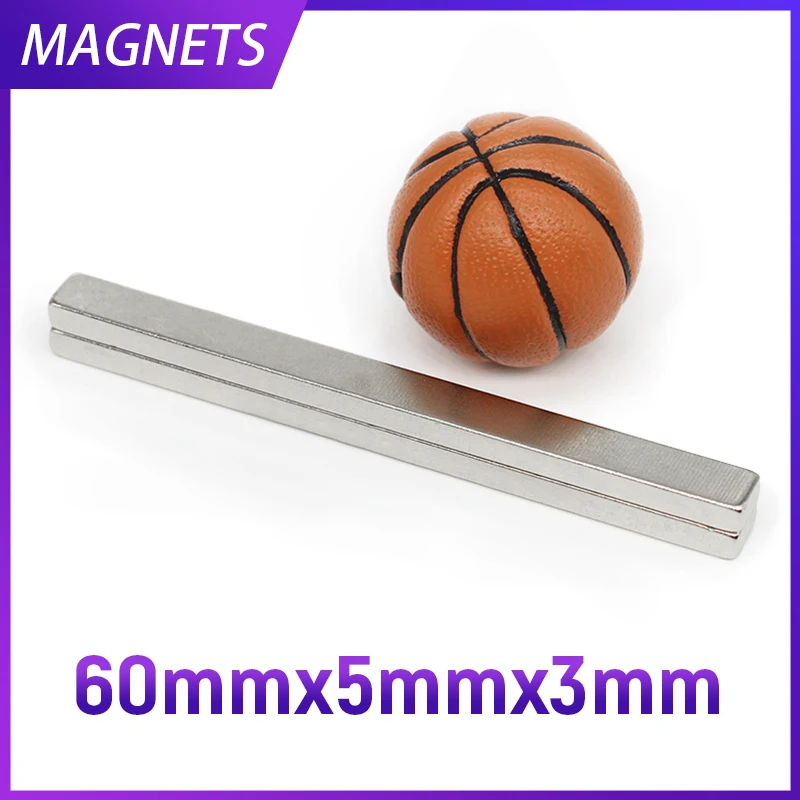 

2/5/10/20/50PCS 60*5*3 Strip Block Strong Powerful Magnets Sheet N35 Rectangular Rare Earth Neodymium Magnet 60x5x3mm 60x5x3