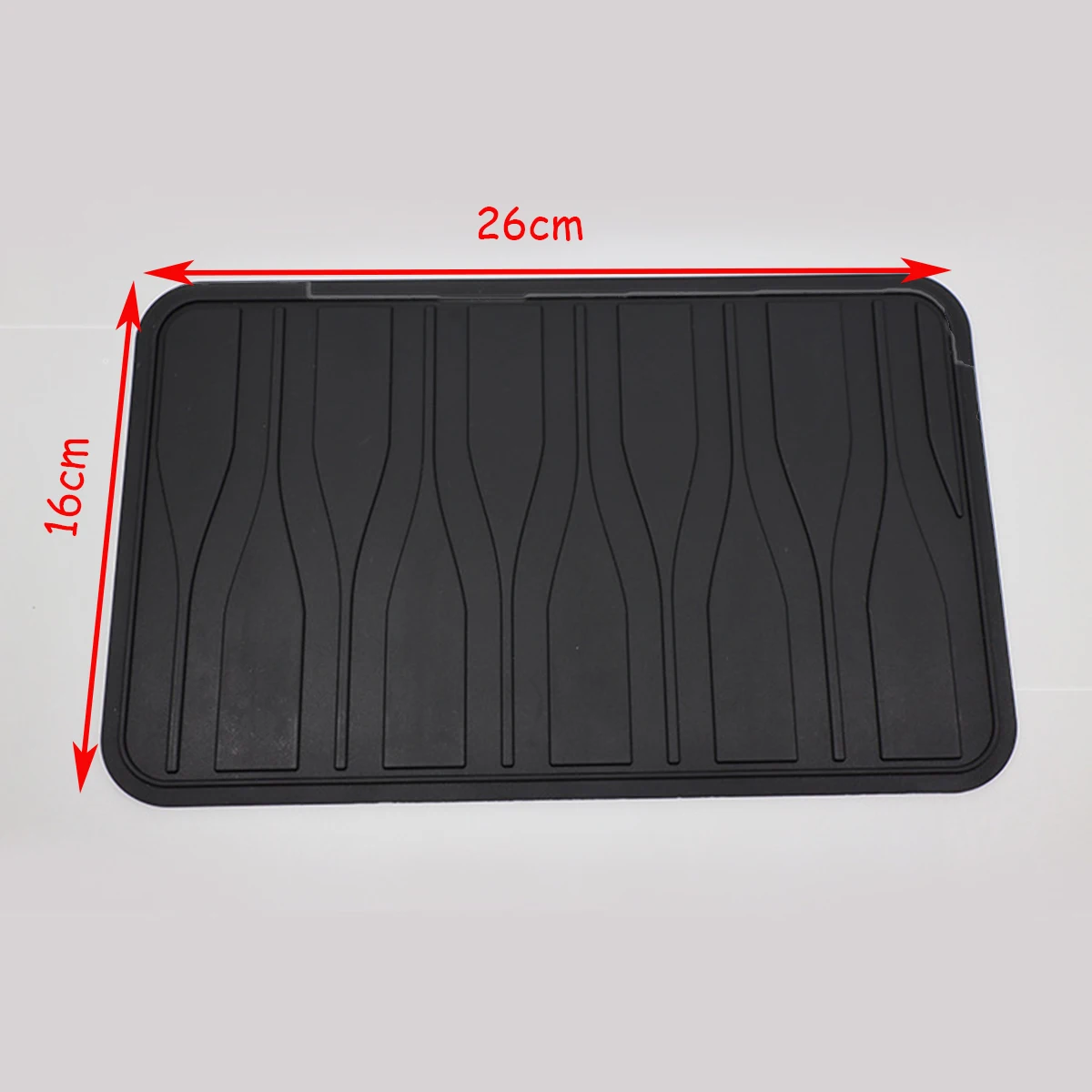 Silicone car foot mat pedal waterproof non-slip car driver floor heel inner pad pedal 26 cm X16 cm