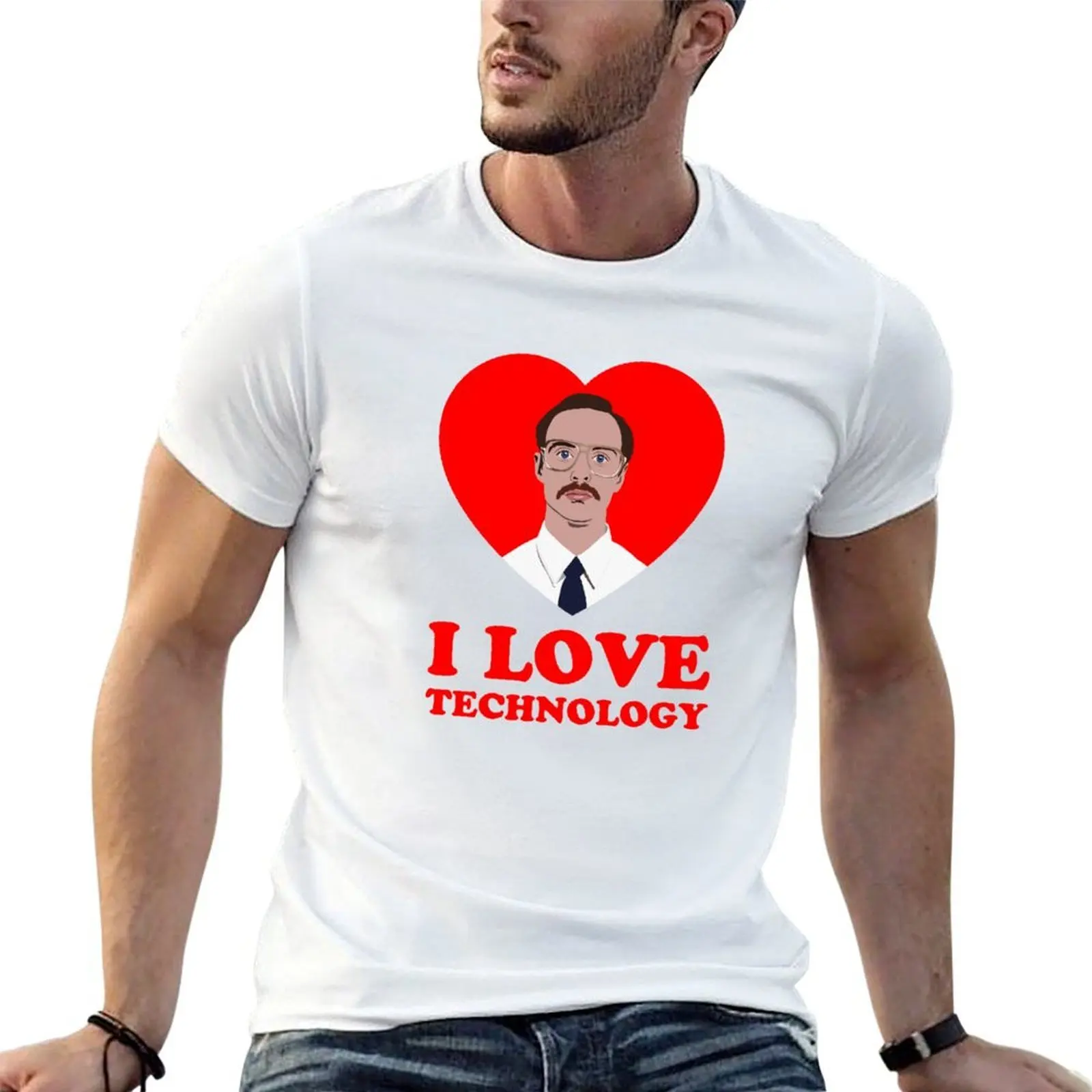 Kip Dynamite I love technology, Napoleon Dynamite T-Shirt animal prinfor boys oversized fruit of the loom mens t shirts