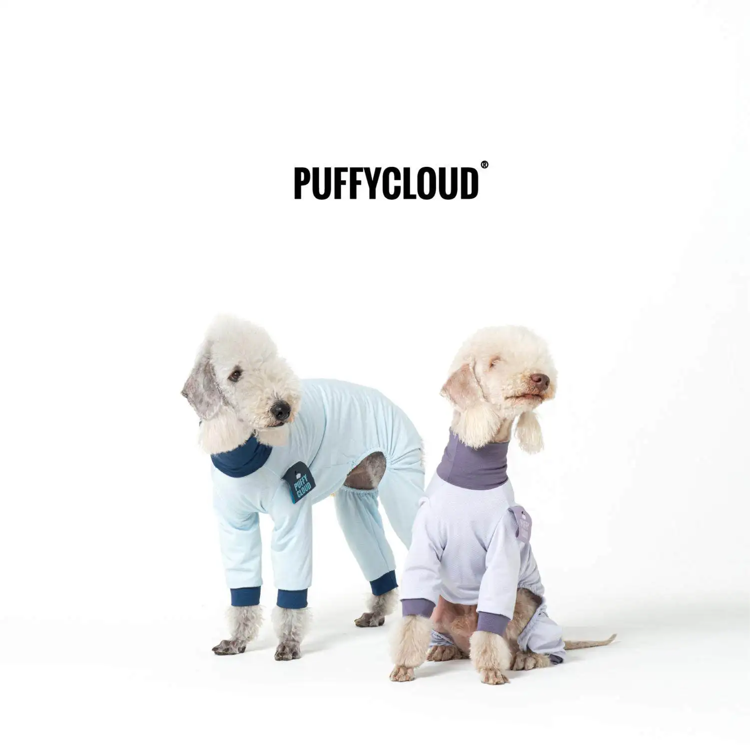 

Spring Summer Outdoor UPF 50+ Blue Purple 4-Leg Jumpsuit for Italian Greyhound Anti-Soil Insect-Repellent Clothes for Bedlington