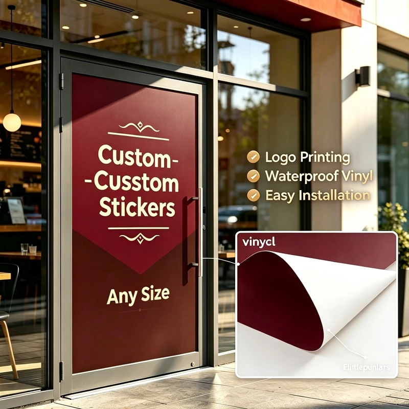 Custom Any‑Size 100cmStickers Full Color Printed Business Decals forCommercial Campaign Brand Publicity On‑Site Visual Marketing