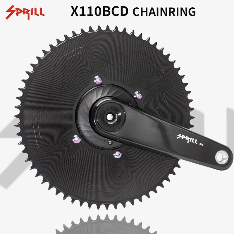

SPRILL X110BCD High Strength AERO STAR Narrow Wide Sprocket 56-66T Thickened Bicycle Chainwheel