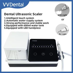 VVDental Ultrasonic Scaler With LED Light Handpiece and 10pcs Tips Teeth Cleaning Equipment for Scaling Periodontics Endodontic