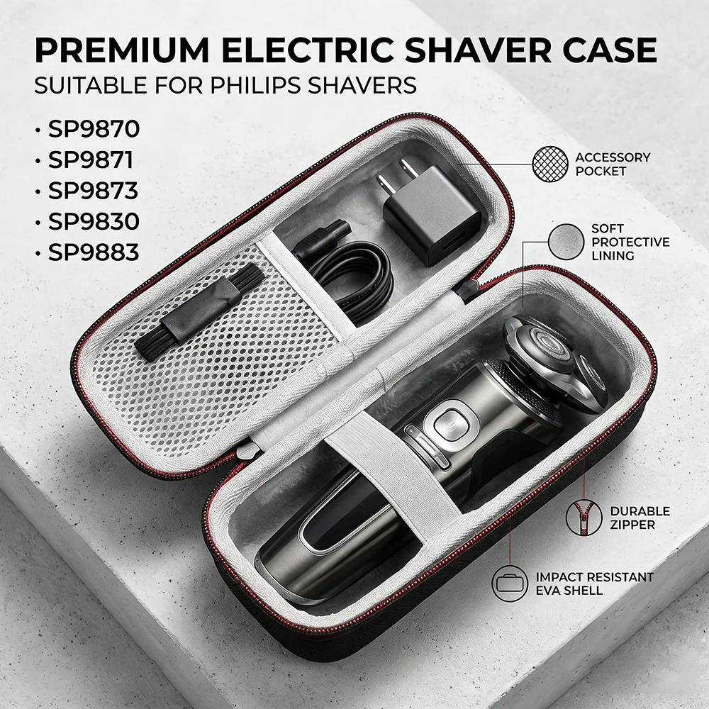EVA Protective Shaver Storage Case Suitable for Philips Shaver Beard Trimmer Protection Bag for SP9870 SP9871 SP9873 SP9830 9883