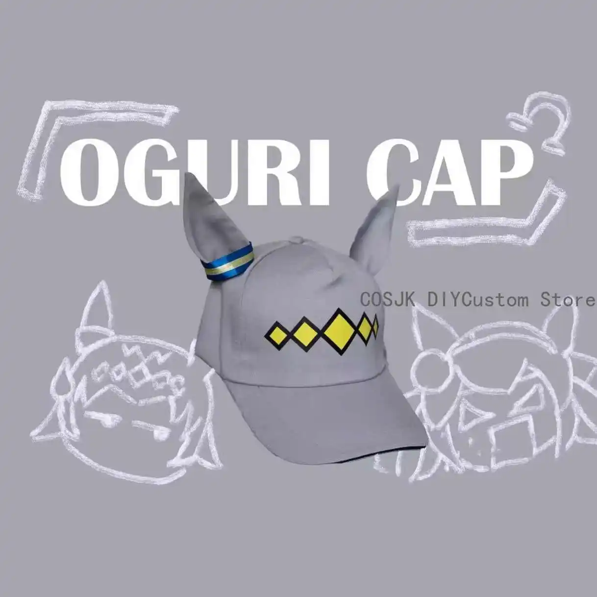 أنيمي Umamusume: جميلة ديربي أوغوري قبعة الأذن بلغت ذروتها قبعة الصيف قبعة الشمس الكرتون قبعة بيسبول الدعائم تأثيري اكسسوارات هالوين #1