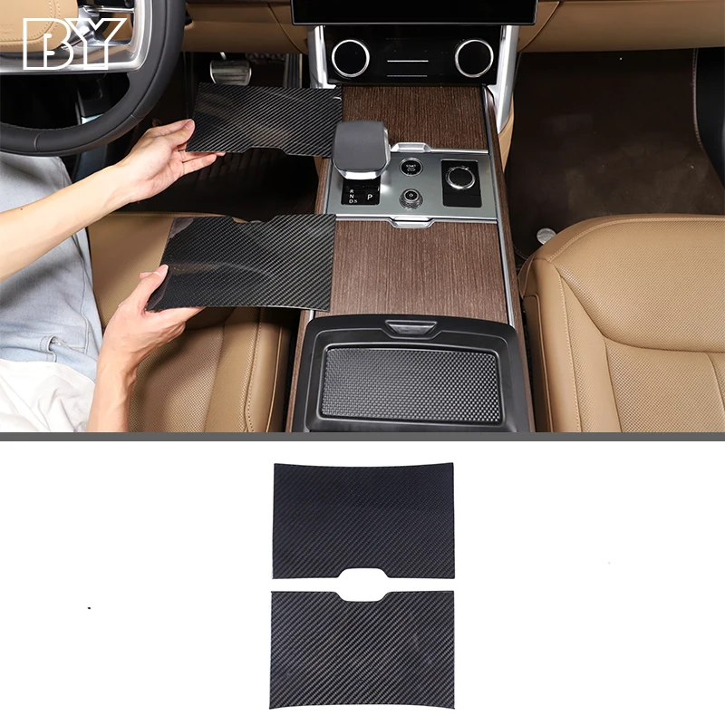 

Car Central Control Panel Sticker For Land Rover Range Rover Vogue 2023 Accessories Interior Protective Real Carbon Fiber