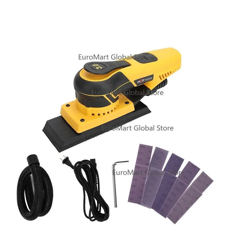 350W 3A Electric Sheet Random Orbital Sander with Pluggable Wire, Central Vacuum, Sanders for Woodworking, Primary Wood