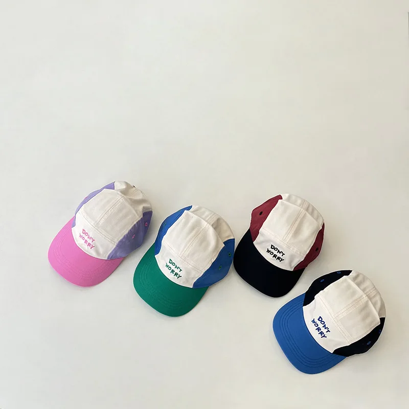 Fashion Letter Kids Basketball Caps Spring And Autumn Korean 2024 Fashion Kids Peaked Cap Boys Girls Baby Baseball Cap