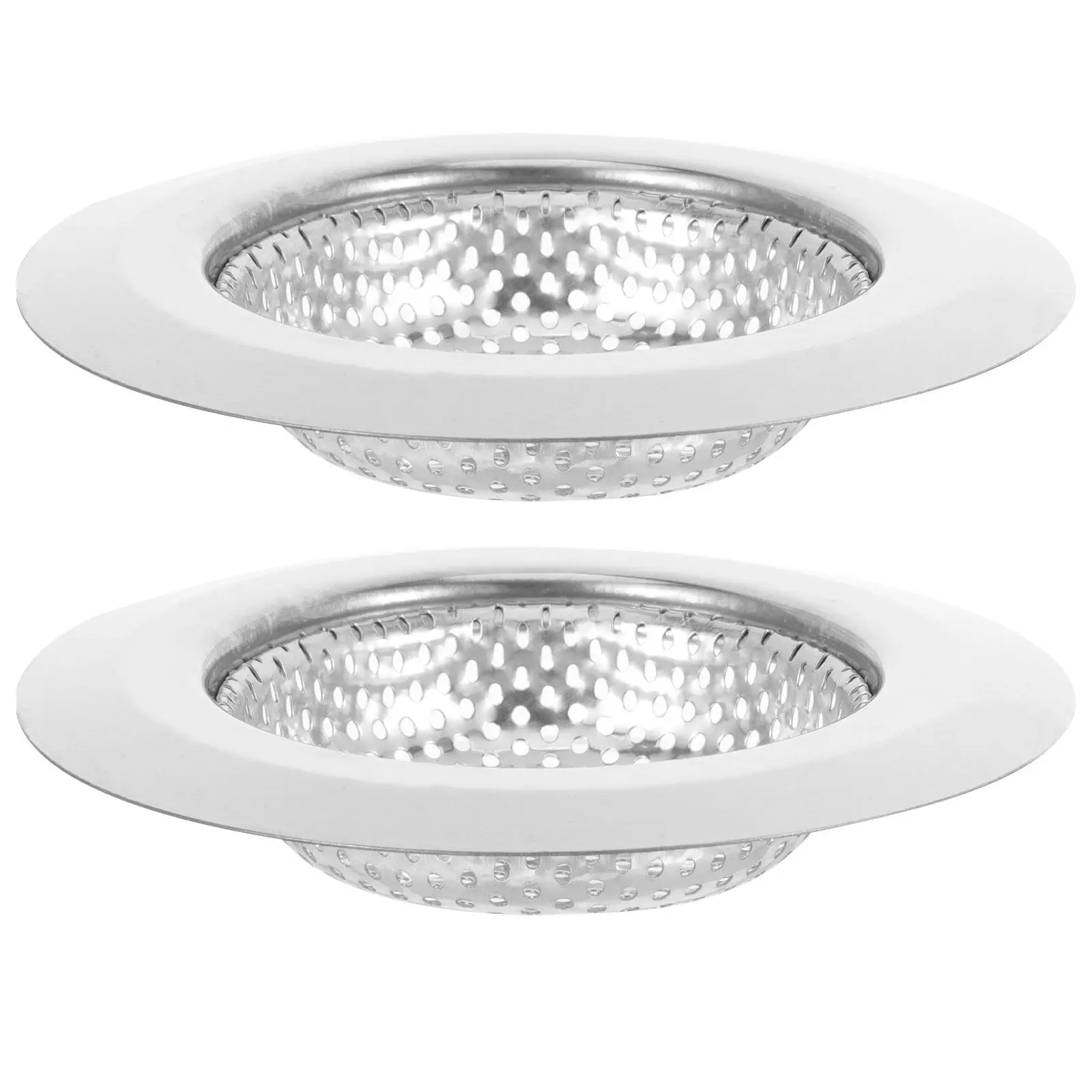

2Pcs Stainless Steel Sink Filter Strainer Basket Hair Catcher Anti-Clog Guard Kitchen Drain Basket Kitchen Sink Draining Filter