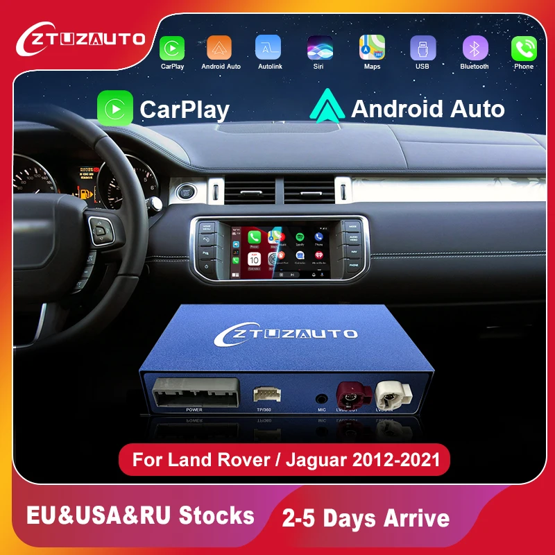 Беспроводной Carplay для Land Rover/Jaguar/Range Rover/Evoque/Discovery 2012-2021Android Auto Ai Box, мультимедийная USB-навигация DSP