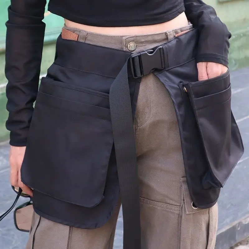 

Adjustable Waist Apron Woodworking Canvas Fanny Pack Portable Multiple Pockets Gardening Tool Waist Apron Household Working Tool