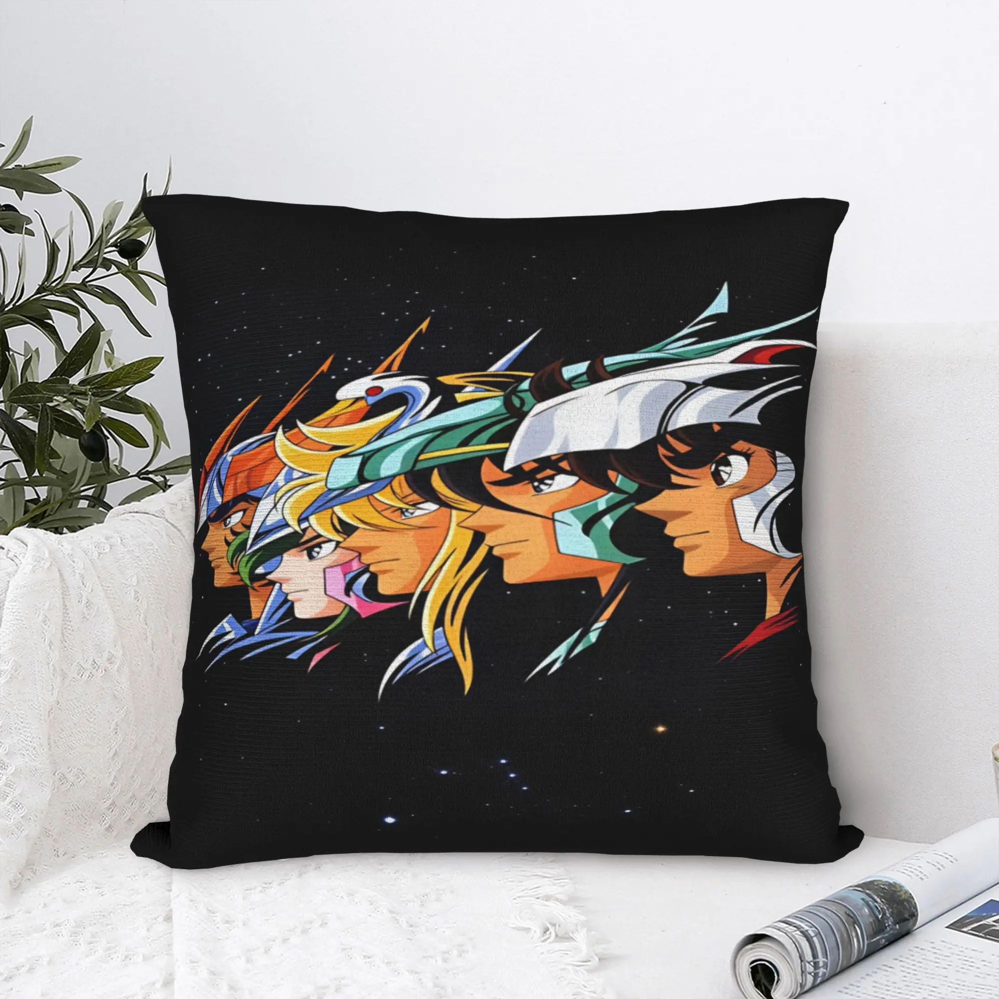 Saint Seiya Gold Saint Pillow Case  Kawaii Pillow Cover Custom Pillowcases For Sofa Car Home Decor