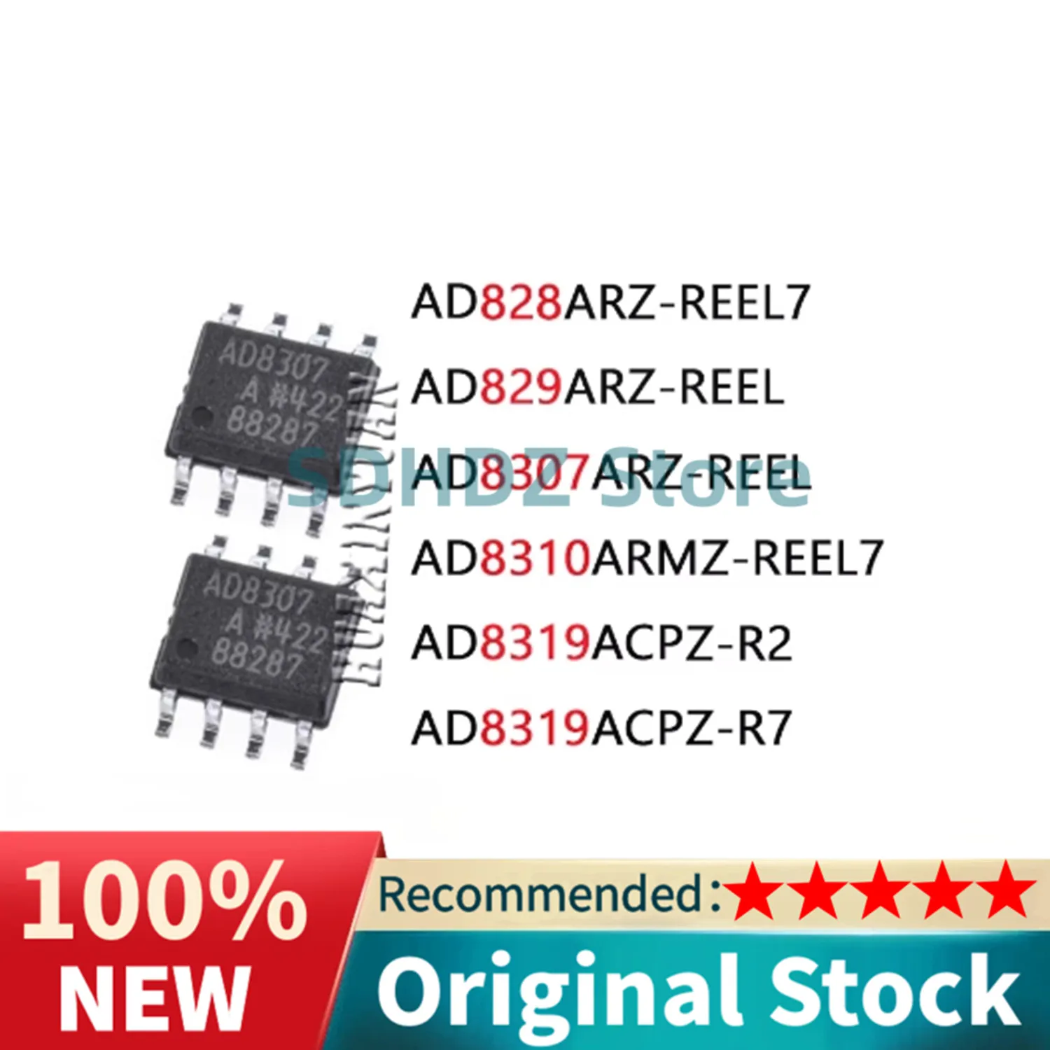 1PCS/LOT AD828ARZ-REEL7 AD829ARZ-REEL AD8307ARZ-REEL AD8310ARMZ-REEL7 AD8319ACPZ-R2 AD8319ACPZ-R7 AD831 New and Original Ic Chip