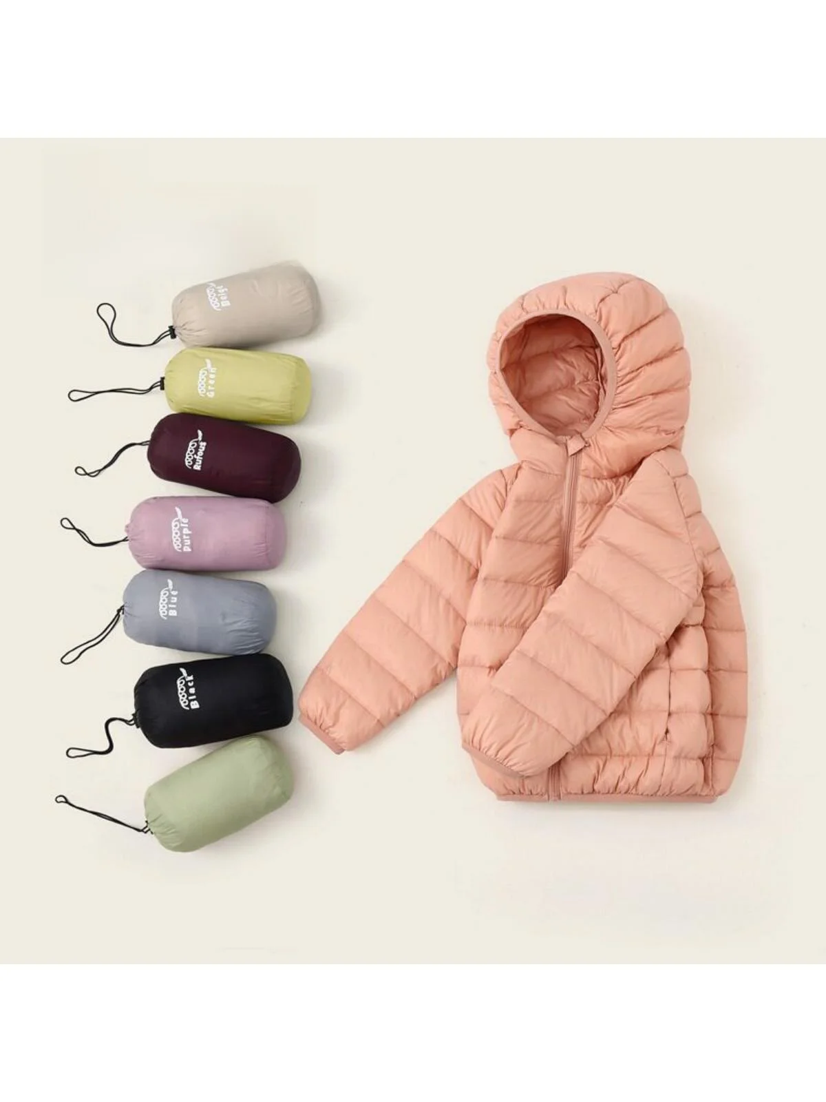 New Winter Kids Clothing Lightweight Padded Hooded down Cotton Jacket Thickened Warm for Boys And Girls Children's Wear