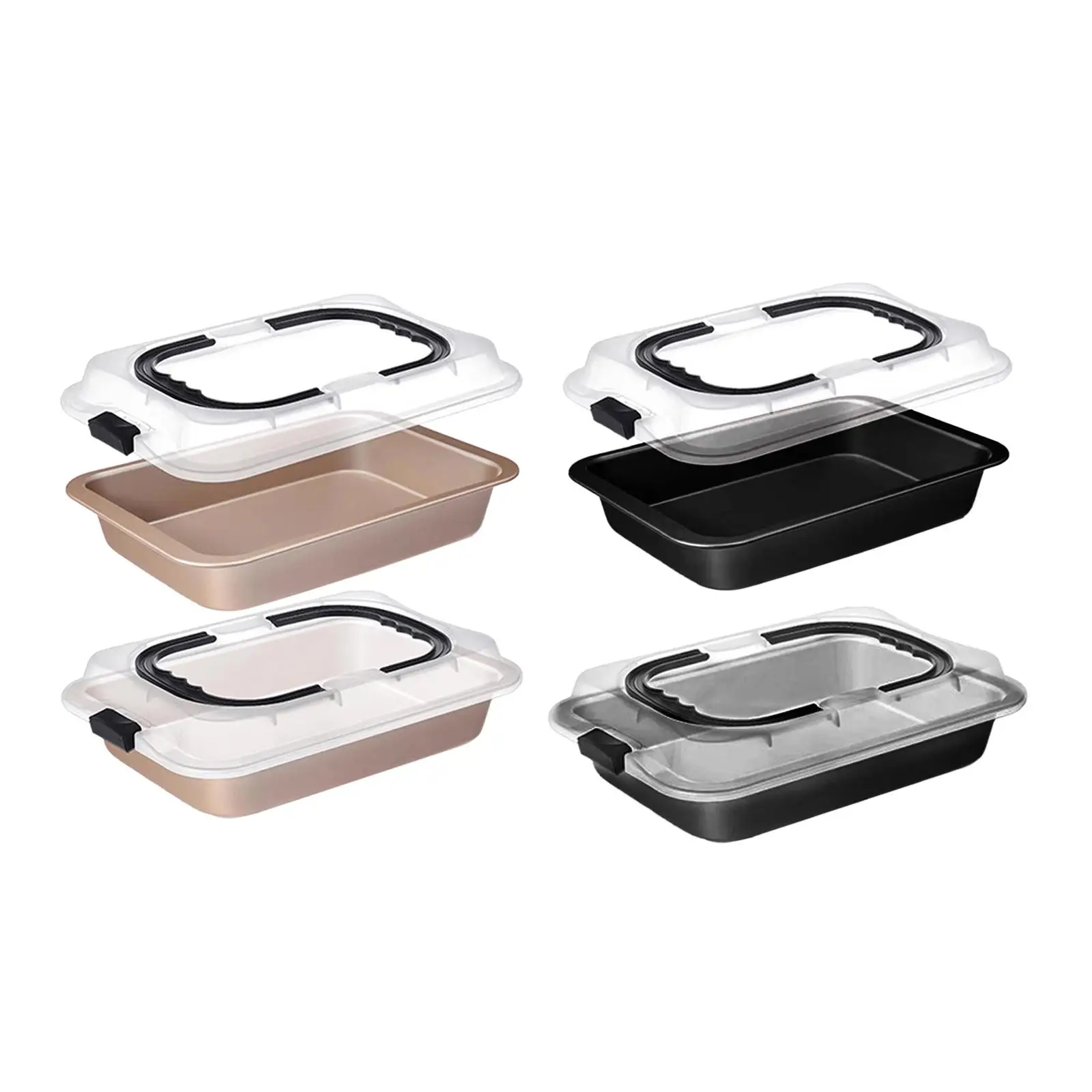 Bandeja para hornear pasteles, utensilios para hornear, lavavajillas, soporte para moldes para pasteles, plato para hornear para reuniones, cazolas de cocina de viaje, 2 piezas