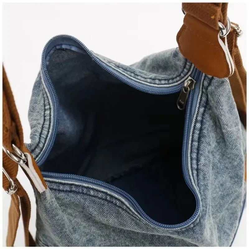 3way Denim Blue Backpacks for Women 2024 New High-capacity Shoulder Bag Fashion Popular Canvas Crossbody Bag Bolsos Mujer