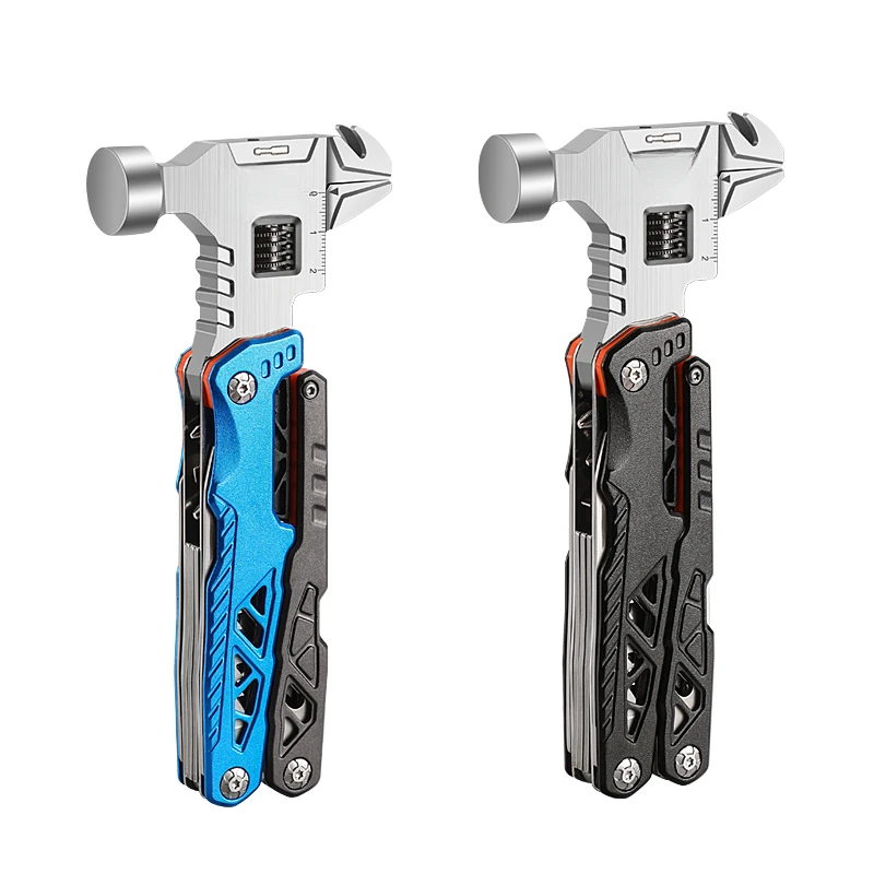 

Outdoor Multifunctional Wrench Hammer Folding Pliers Self-Defense Knife Combination