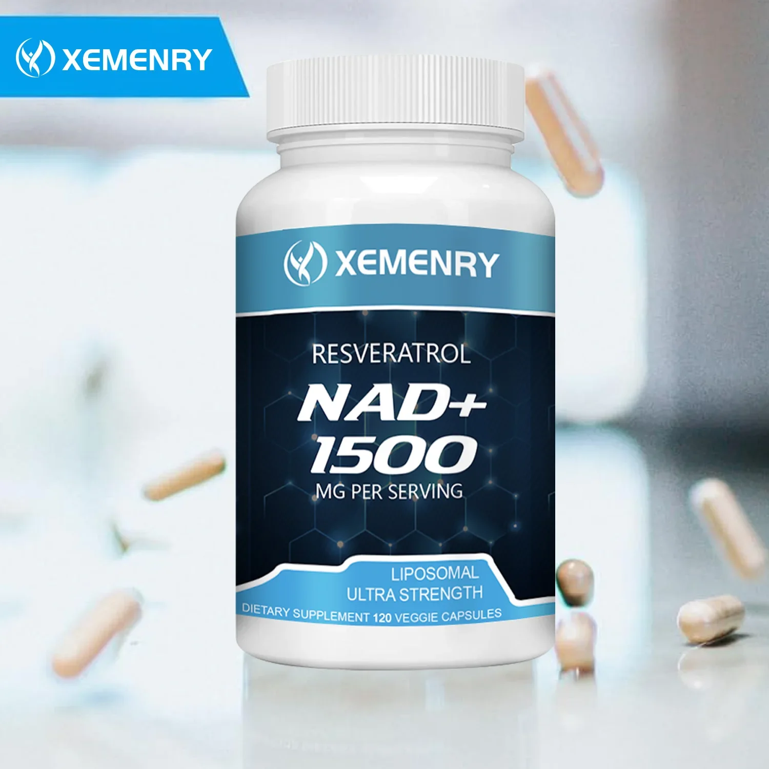 

NAD + Resveratrol - Protect Brain Cells, Anti-aging, Helps Boost Energy, Skin Health
