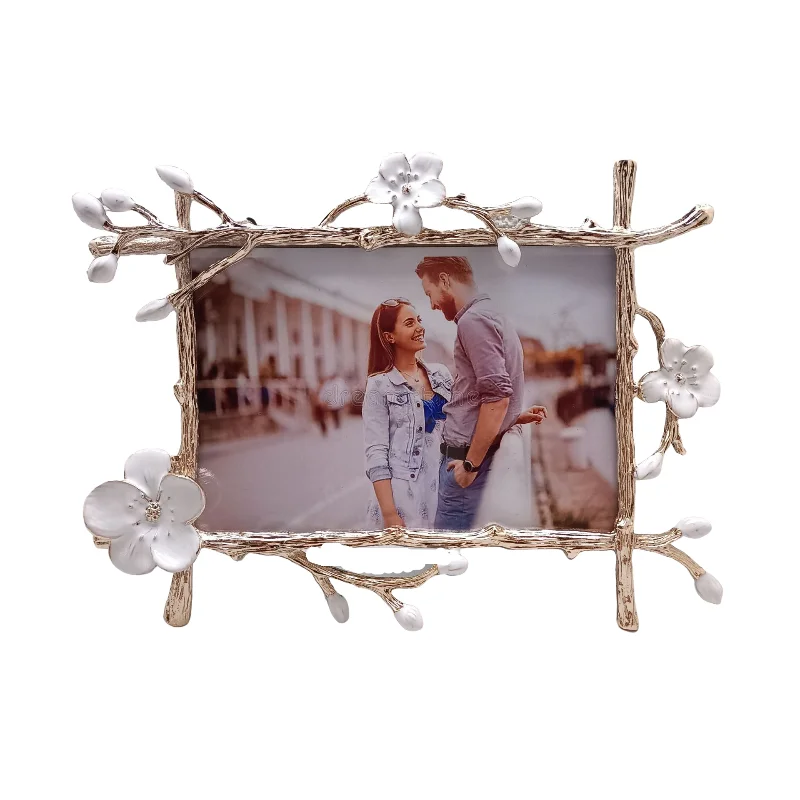 Imagem -05 - Metal Galvanizado Photo Frame Moda Europeia Flor