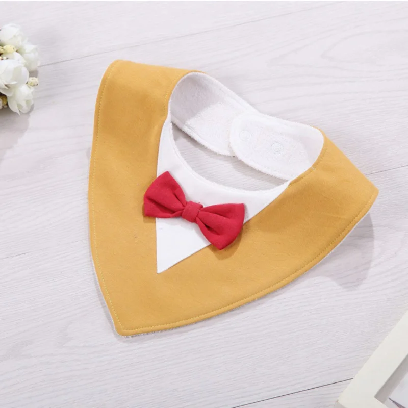 1 Piece Infant Apron Bibs Baby Burp Feeding Waterproof Soft Bow Tie