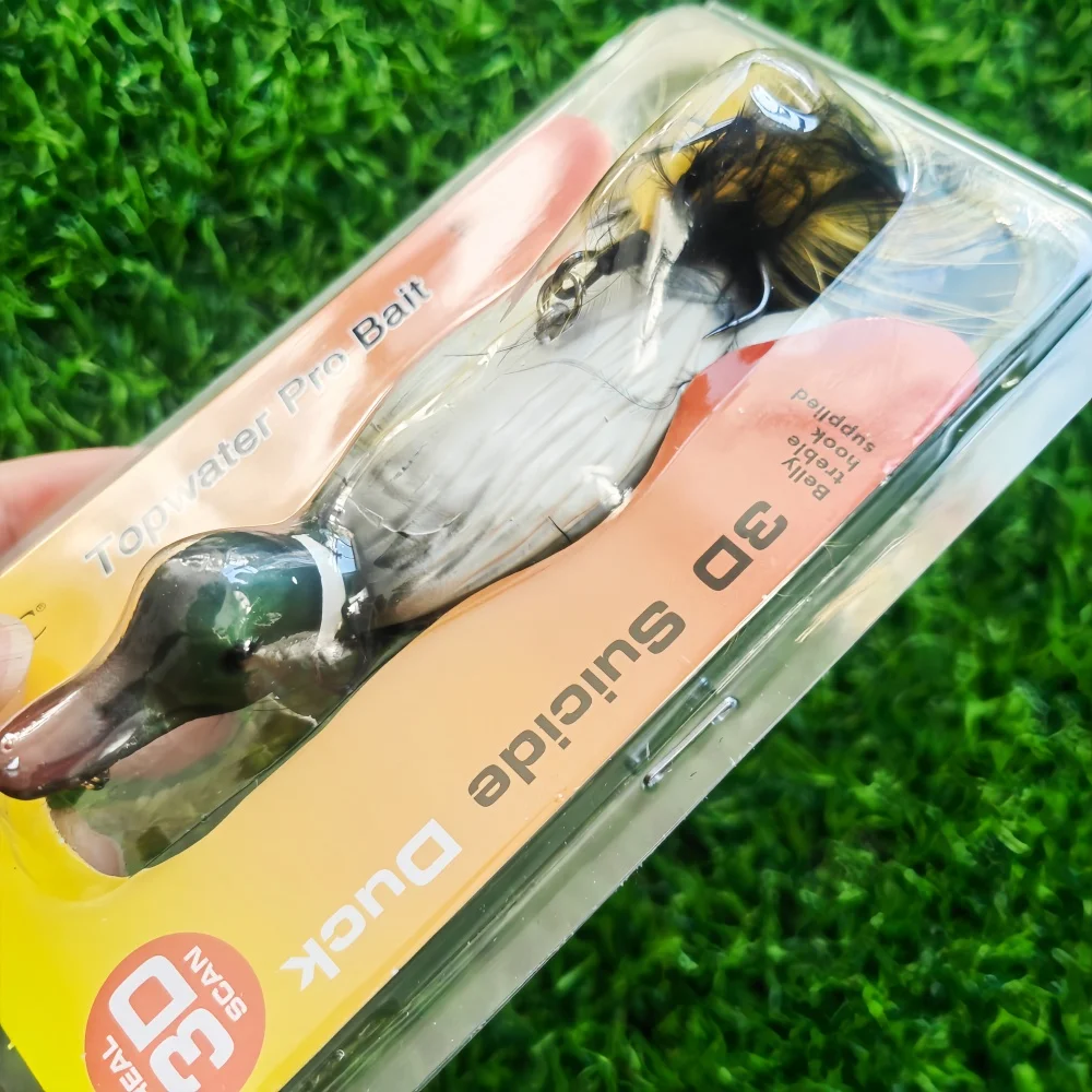 Señuelo de Pesca Flotante 3D 29G DUCK, Cebo Artificial para Pesca en Superficie, Acción de Golpeteo y Salpicadura, Equipo de Pesca Resistente