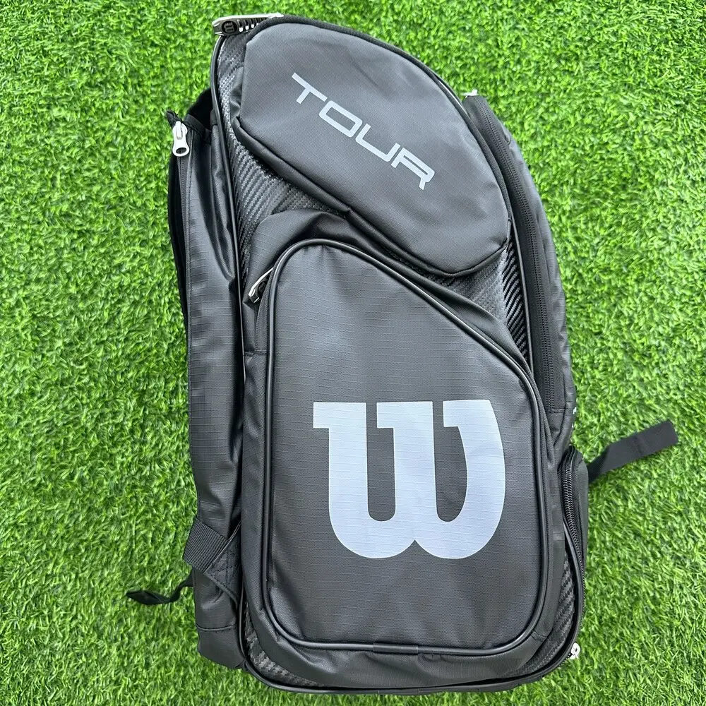 Wilson Tennis Bag High-Capacity Holds 2 Tennis Rackets Tennis Backpack Daily Portable Court Racket Bag Men Women Sports Backpack