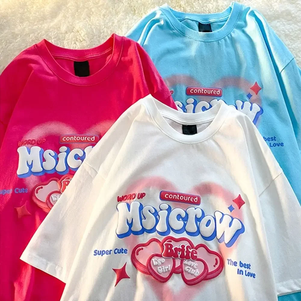 printed streetwear oversized plus size top men clothing funny women anime 100℅ cotton harajuku fashion graphic t shirts tees