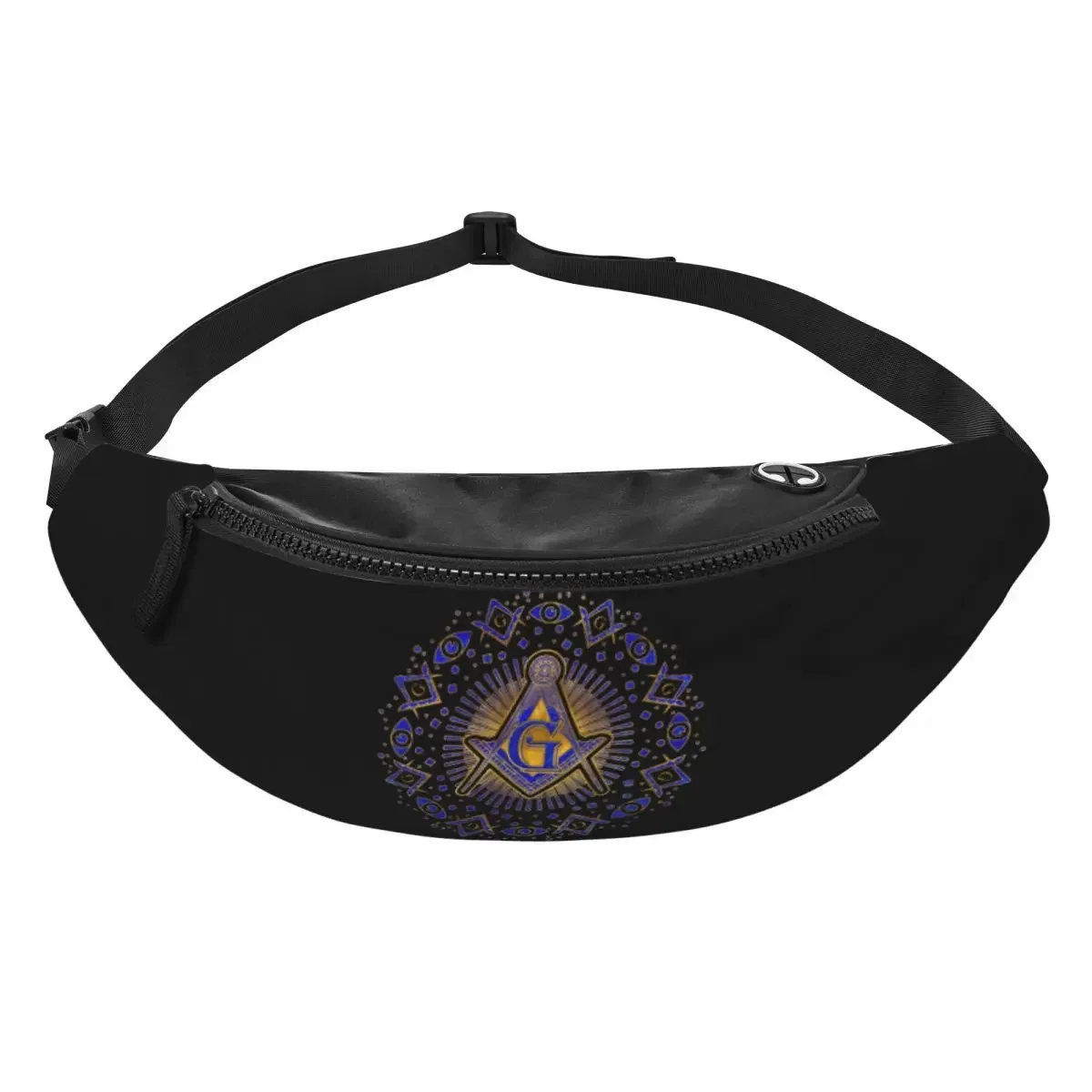 Freemasonry Symbol Fanny Bag Customized Freemason Masonic Crossbody Waist Pack Women Men Traveling Phone Money Pouch