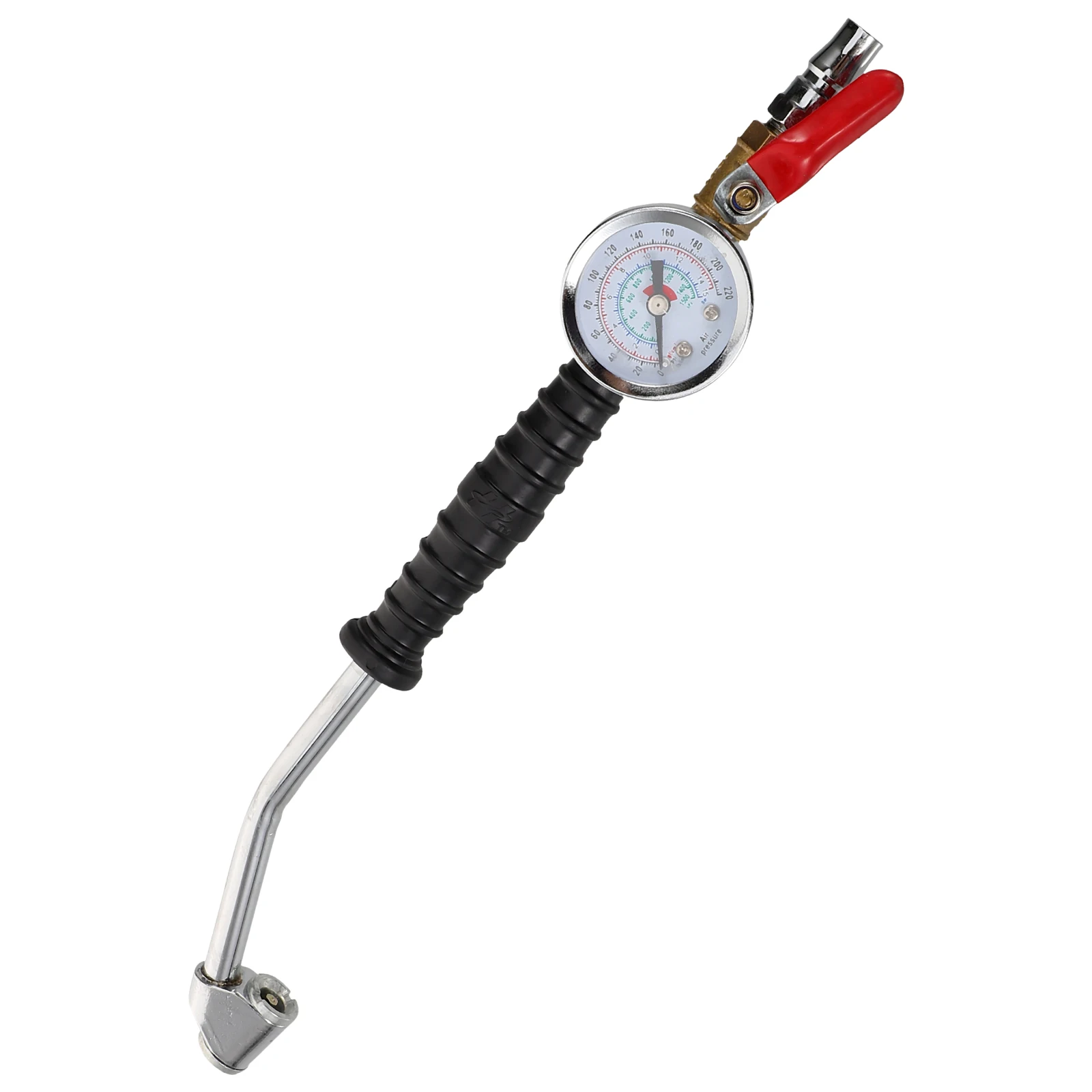 

Heavy Duty Tire Inflator Gauge Steel Air Chuck Pressure Gauge Quick Connect Compact Portable motorcycle truck car tyre gauge