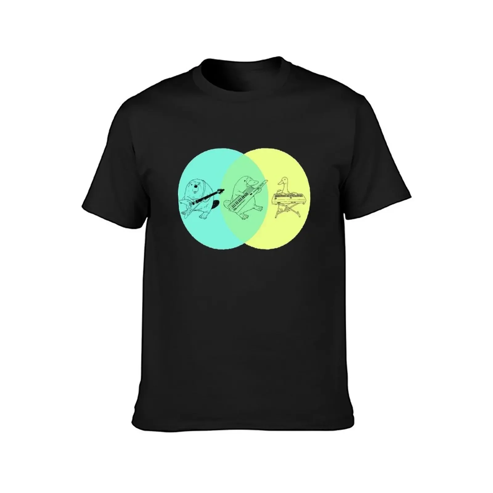 Keytar Platypus Venn Diagram T-Shirt boys whites cute tops anime heavy weight t shirts for men