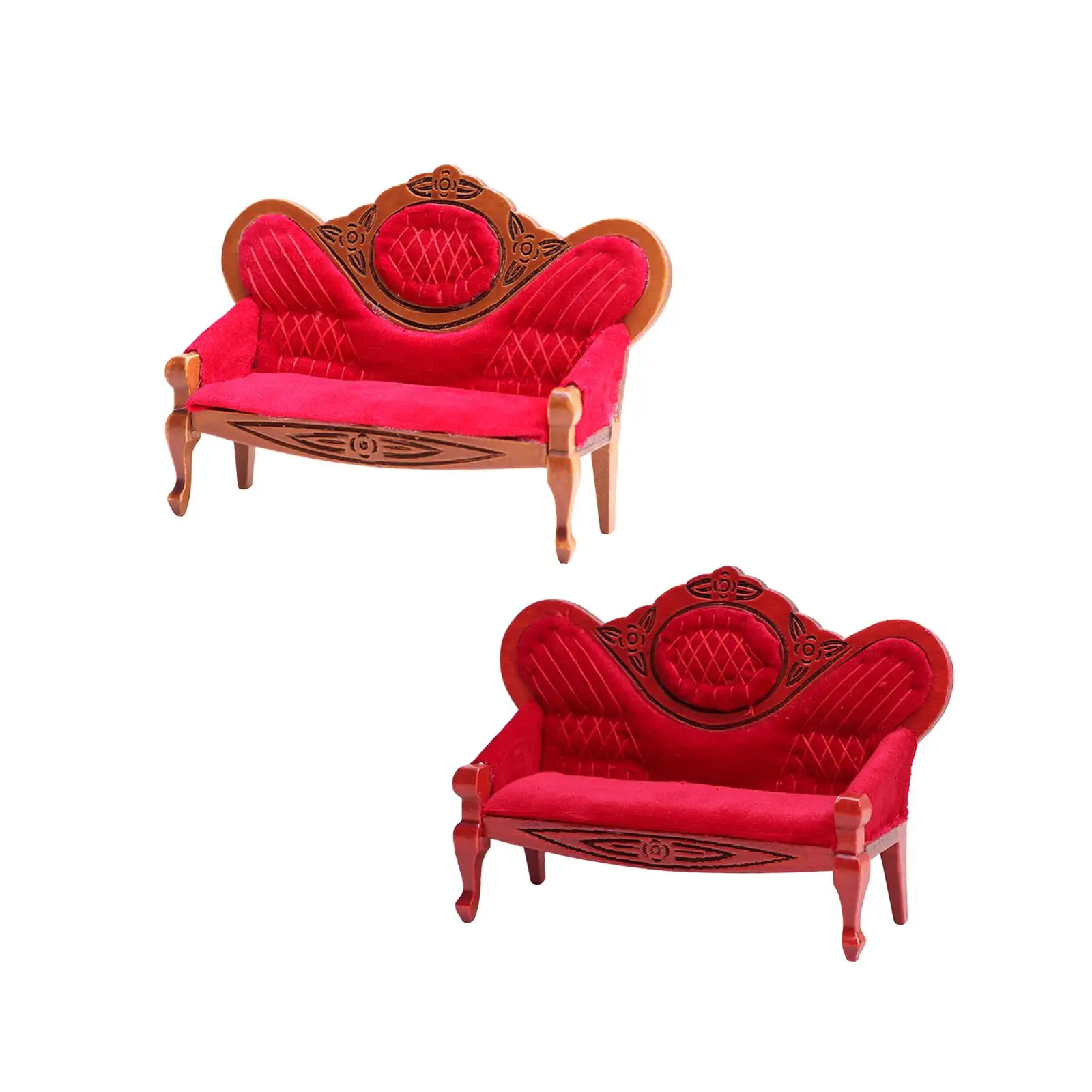

1:12 Dollhouse Sofa Micro Landscape Decor Photo Props Doll House Sofa Couch