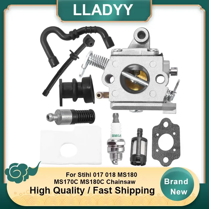 

MS170 Carburetor For Stihl 017 018 MS180 MS170C MS180C Chainsaw C1Q-S57A 1130-120-0603 with Air Filter Tune Up Kit