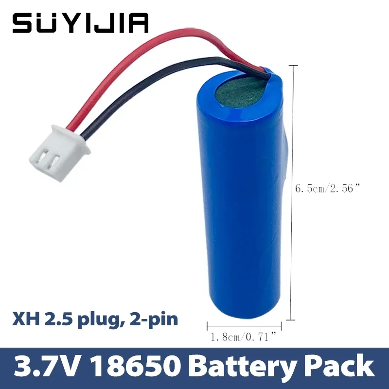 Original 3.7V 18650 Battery 3800mAh Rechargeable Lithium ION Batteries with PCB PH2.0-2P for Fishing LED Light Bluetooth Speaker