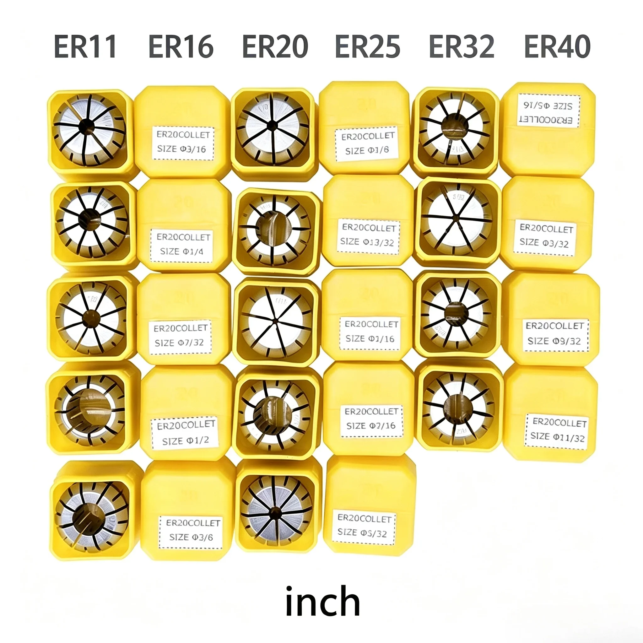 INCH ER11 Collet AA High Precision 1/16MM 3/32MM 3/16MM 7/32 1~8MM Spring Chucks Tool Holder for CNC Engraving Machine Mill Tool