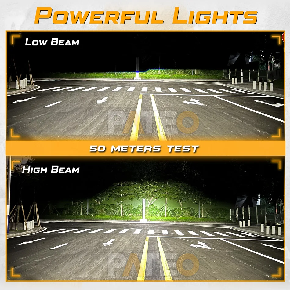 3.0 INCH 64W 36000 LUX Bi-LED Auxiliary Lights LED Lenses Projector White Lamps for Hella Car Headlight DIY Retrofit