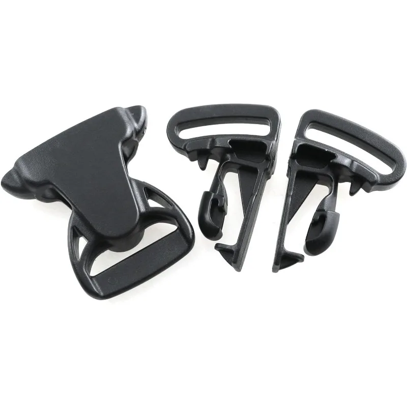 25mm 3‑Way Plastic Split Release Buckle 3Pcs/6Pcs Black, Practical Connector for Paracord Webbing Backpack Sling Straps