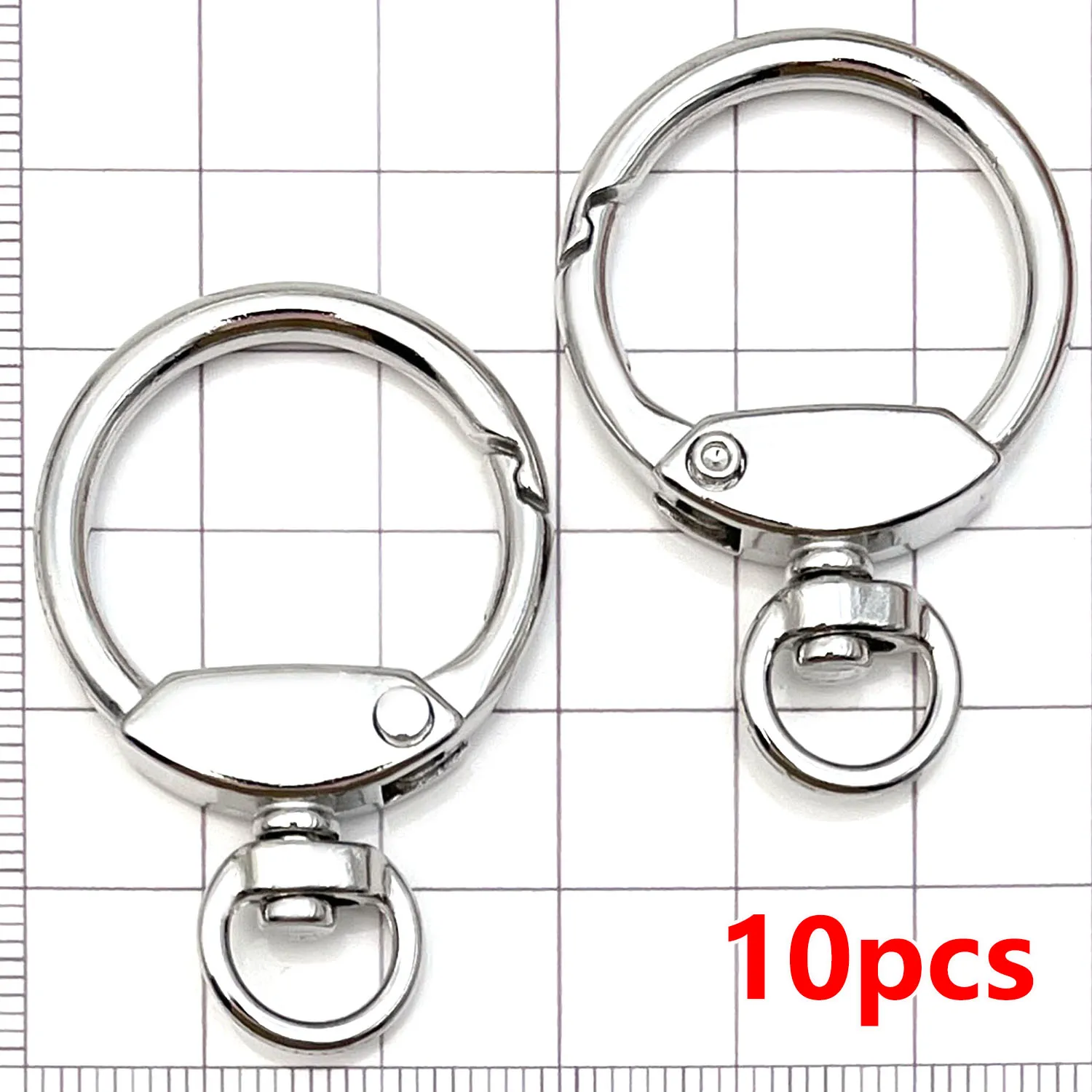 10pcs Mixed Shape Keychain Hardware Alloy