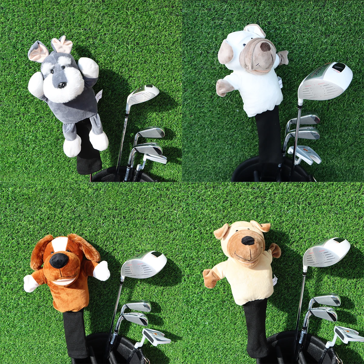 

Cute Dog Golf Club Headcover for Driver 460CC Fairway #3#5 Protect Golf Club from Scratch Golf Mascot Novelty Cute Gift