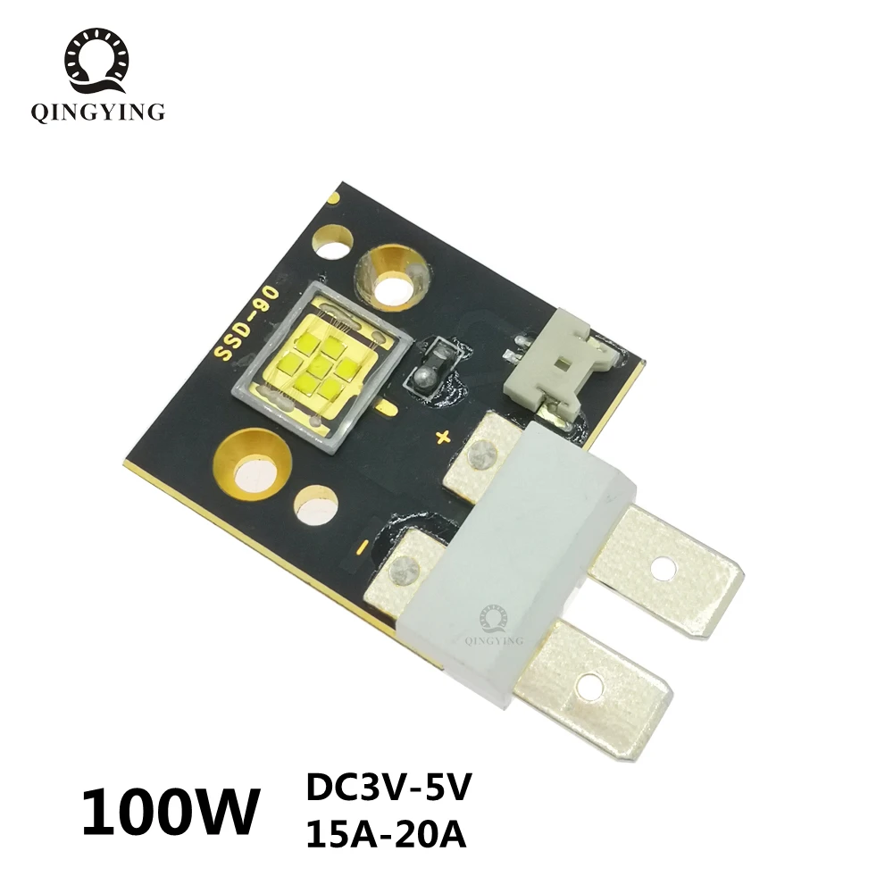 100W Stage Light High Power LED Chip 3-5V 15-20A SSD-90 Cold White 7000-7500K High Luminous For Moving Head Lamp Projector