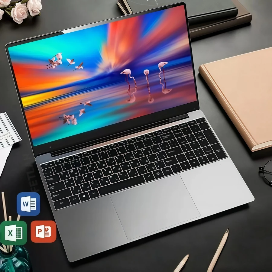 أجهزة كمبيوتر محمولة للألعاب IPS Intel N5095 مقاس 15.6 بوصة كمبيوتر محمول محمول 32 جيجابايت و16 جيجابايت DDR4 1 تيرا بايت 512 جيجا SSD Windows11 صفقات لوحة المفاتيح بإضاءة خلفية
