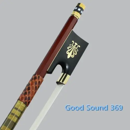 1pcs New Brazilwood 4/4 violin bow AAA+ white Horse hair bow Pretty inlay