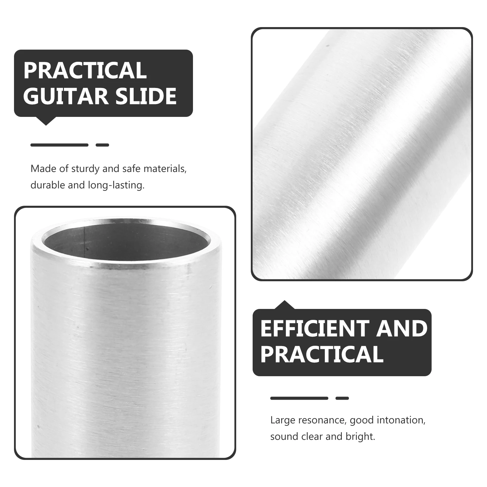 

Stainless Steel Durable Professional Intonation Finger Slide For Bass Steel Guitar Bar Music