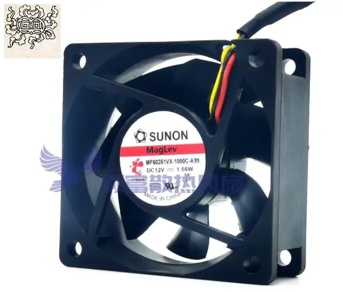 

Ltsf For SUNON MF60251VX-1000C-A99 DC 12V 1.56W 60x60x25mm 3-Wire Server Cooling Fan