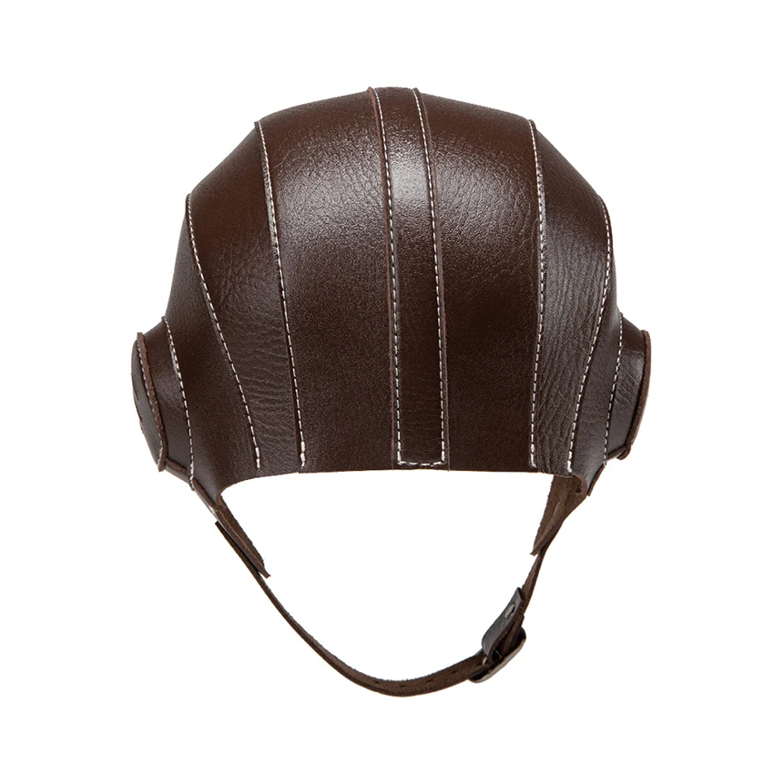 Maschera da aviatore Steampunk in pelle PU medievale Halloween Cosplay Divertente Carnevale Masquerade Mezza maschera Occhiali da pilota Copricapo