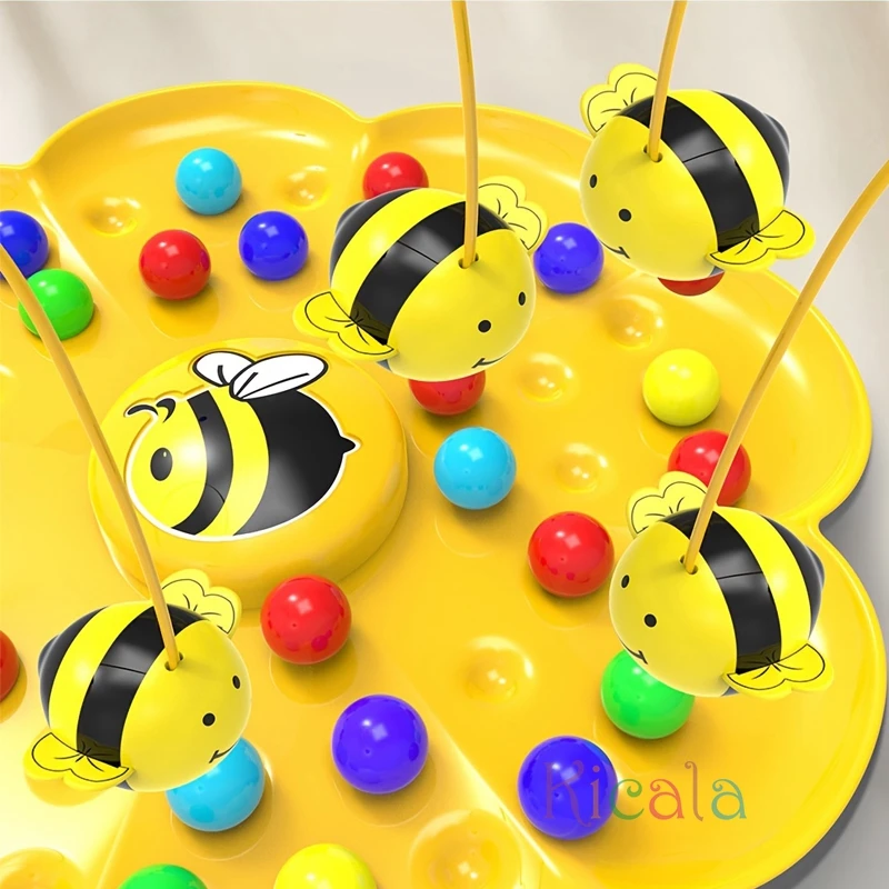 Little Bumblebee Multifunctional Board Game Puzzle Fishing Toys Interactive Educational Toys For Kids Christmas Gift Family Game