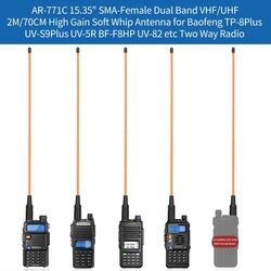 Antena SMA BaoFeng VHF UHF tri-band para UV-5R UV-82 UV-9R