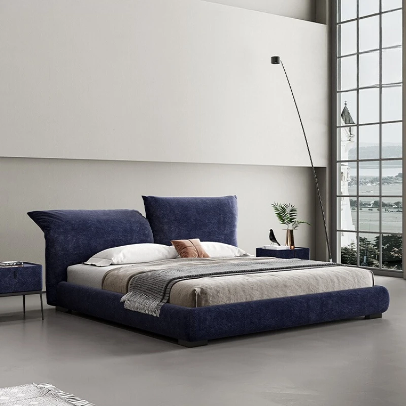 Mollale Italian Minimalist Fabric Bed  Petal Bed 1.8-meter Master Bedroom Large Bed Double Soft Bag Fabric Cama Morden Furniture