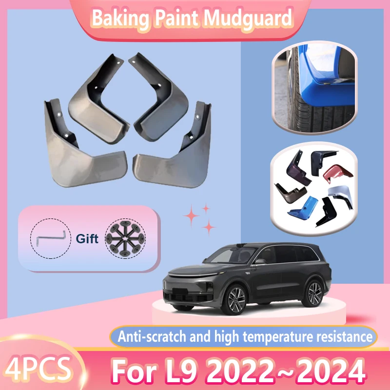 

Baking Paint Car Mudguard For Lixiang L9 Li L9 2022 2023 2024 Anti-splash Mudflaps Front Rear Fender Mud Flap Guard Accessories